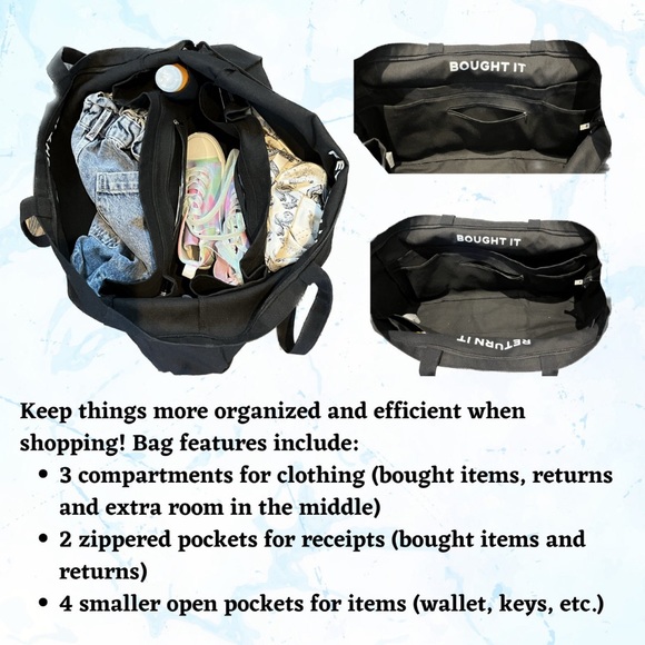 The Ultimate Shopping Buddy - extra large canvas tote bag (27”W x 15”H x 7”D) - Picture 3 of 4